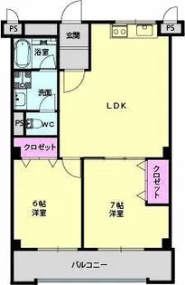 マンション伊丹【207号室】の間取り