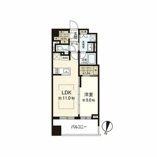 パークリュクス札幌大通公園【403号室】の間取り