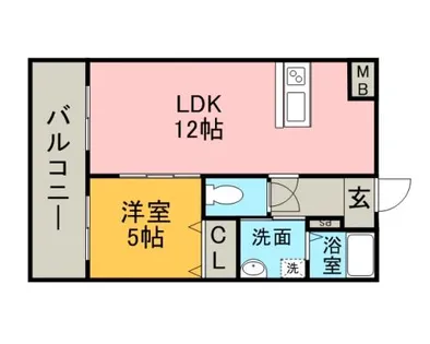 グリーンキャッスル【0203号室】の間取り