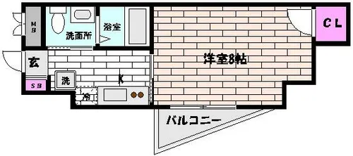 ベルエアー住吉【3階】の間取り