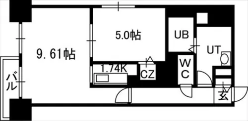 PRIME URBAN札幌医大前【7階】の間取り