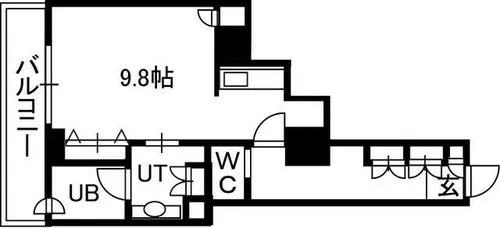 PRIME URBAN札幌 RIVER FRONT【611号室】の間取り