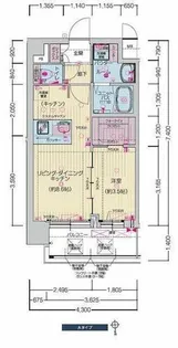 プレサンスTHE KYOTO 東福寺 EAST【0601号室】の間取り