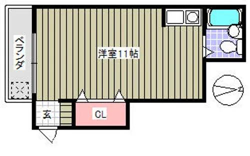 プチハウス太秦【1階】の間取り