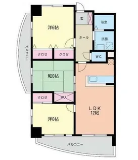 カサブランカ・フィールド【201号室】の間取り