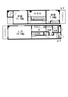 コートモデリア(CourtModelia)【203号室】の間取り