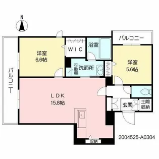 ベレオ本城東【3階】の間取り