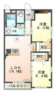 Welth Comfort 新宮【307号室】の間取り