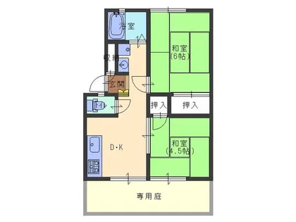 サンパーク城北Ⅲ【101号室】の間取り