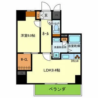 シー・クリサンス神戸【8階】の間取り