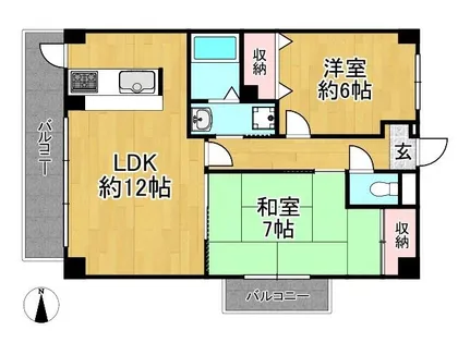 ハイツフェニックス【401号室】の間取り
