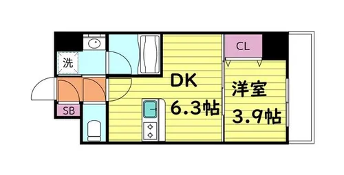 ヴィーナス今里【9階】の間取り