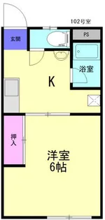 Fアパルトメント皿山町【2階】の間取り