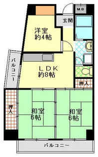 石岡マンション【2階】の間取り