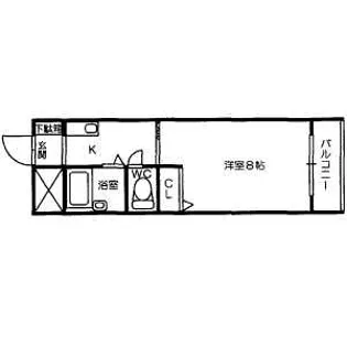 メゾンゆみ【405号室】の間取り