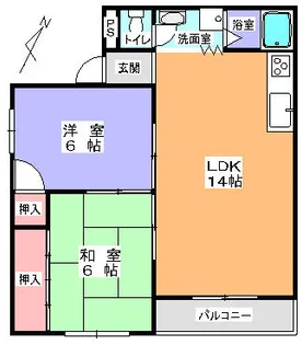 コーポラス大開【302号室】の間取り