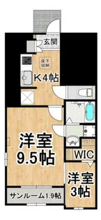 クオーレコノミ【101号室】の間取り