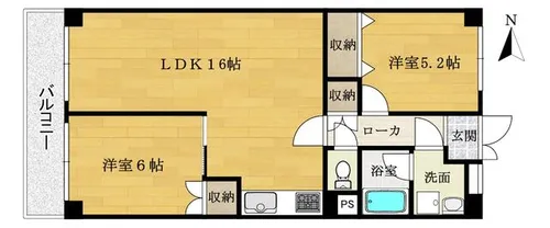 大淀町スカイハイツ【807号室】の間取り