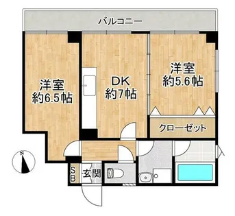 フリーデン兵庫【403号室】の間取り