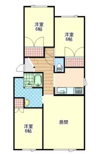 イーストスクエア【101号室】の間取り