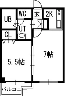 グランカーサ南11条【8階】の間取り