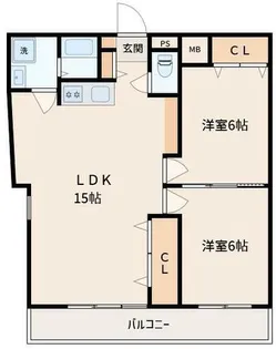 シャルレ十三【401号室】の間取り