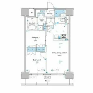 ブランシエスタ西宮【0907号室】の間取り