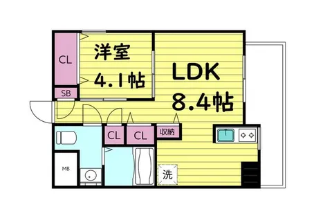 アニマーレ長堀【8階】の間取り