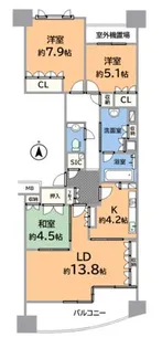 セントラルガーデン・レジデンス C棟【7階】の間取り