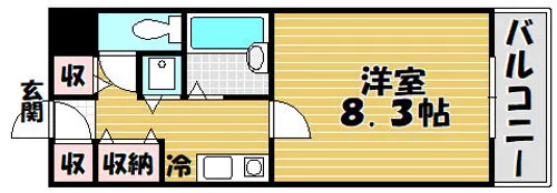 ルプレ今の庄【203号室】の間取り