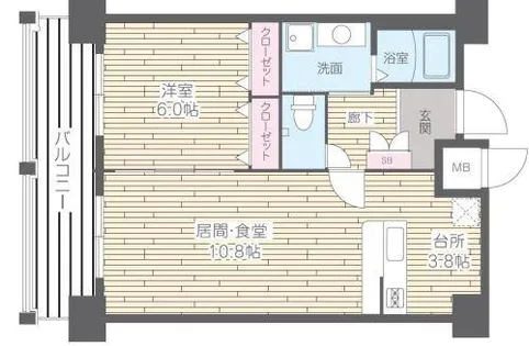 HF四条河原町レジデンス【1202号室】の間取り