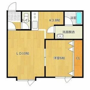 ハイツヤングリーブス【203号室】の間取り