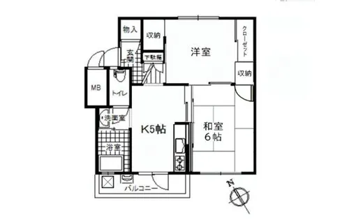 グリン-ハイム堺2棟【236号室】の間取り