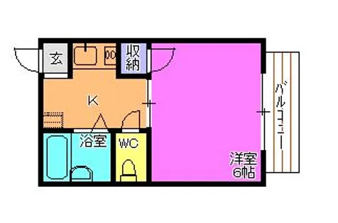 スカイパレス【1階】の間取り