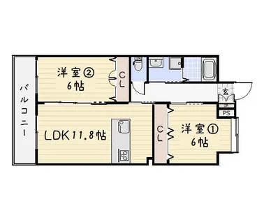 リード大手町【7階】の間取り