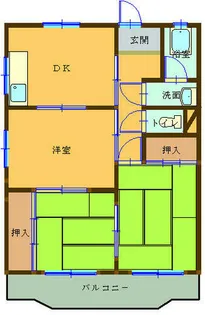 岸田マンション【406号室】の間取り
