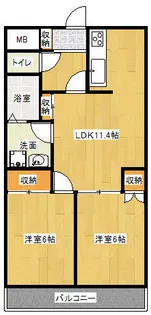 クレストール【203号室】の間取り