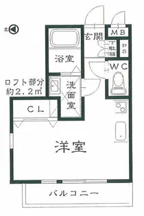 EXSONIA深江北町【2階】の間取り