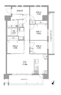 LaSante照葉オーシャンテラス【9階】の間取り