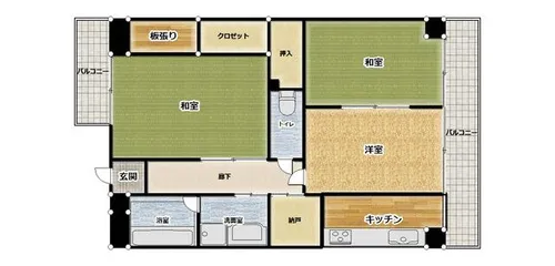 ラ・リヴィエール【102号室】の間取り