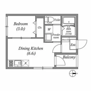 ハーモニーテラス平野ドゥエ【1階】の間取り