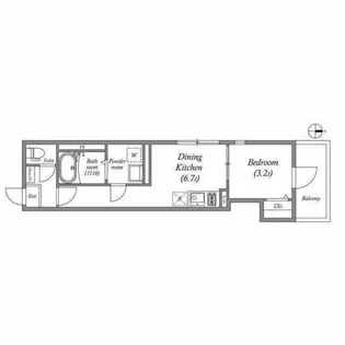 ハーモニーテラス平野西Ⅱ【2階】の間取り