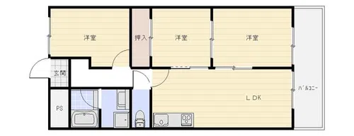 ライゼックス長浜 Ⅱ【305号室】の間取り