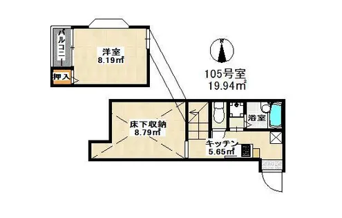 プライムコート大橋【1階】の間取り