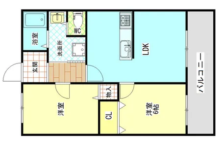 サンコーポ平野【507号室】の間取り