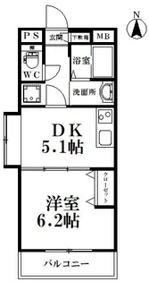カーサオエステ【101号室】の間取り