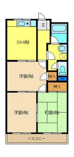 エスポワール天子田【201号室】の間取り