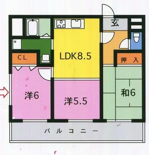 プランドールユネ【2階】の間取り