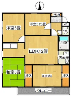 サンハイツ末広【103号室】の間取り