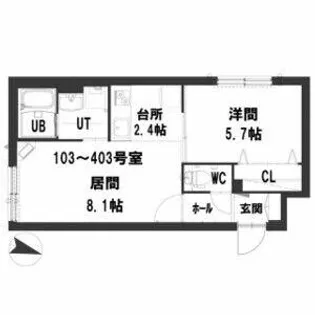 SunLibre(サン・リーブル)【303号室】の間取り
